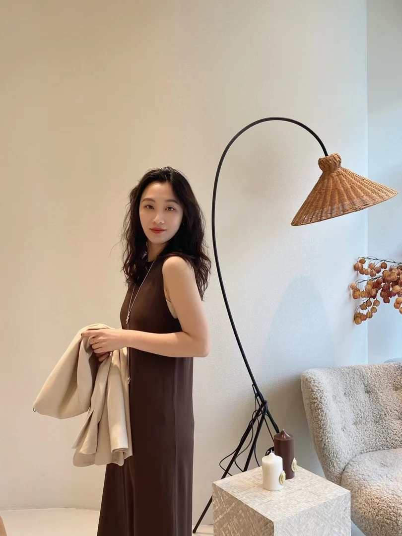 梓菲集无袖显瘦针织连衣裙