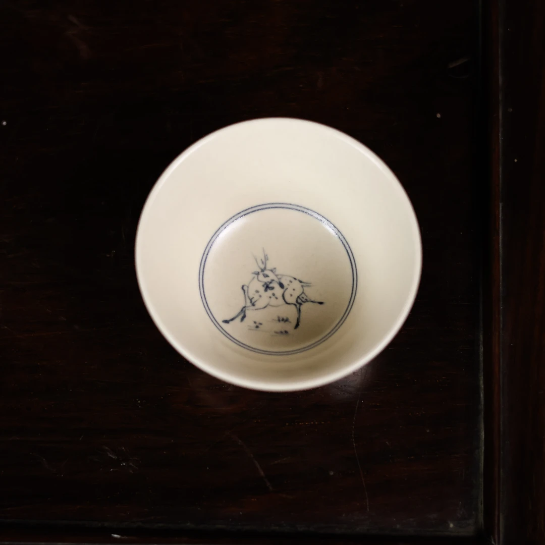 【静姐小院】麋鹿单杯茶杯45ml（ZX-0356）