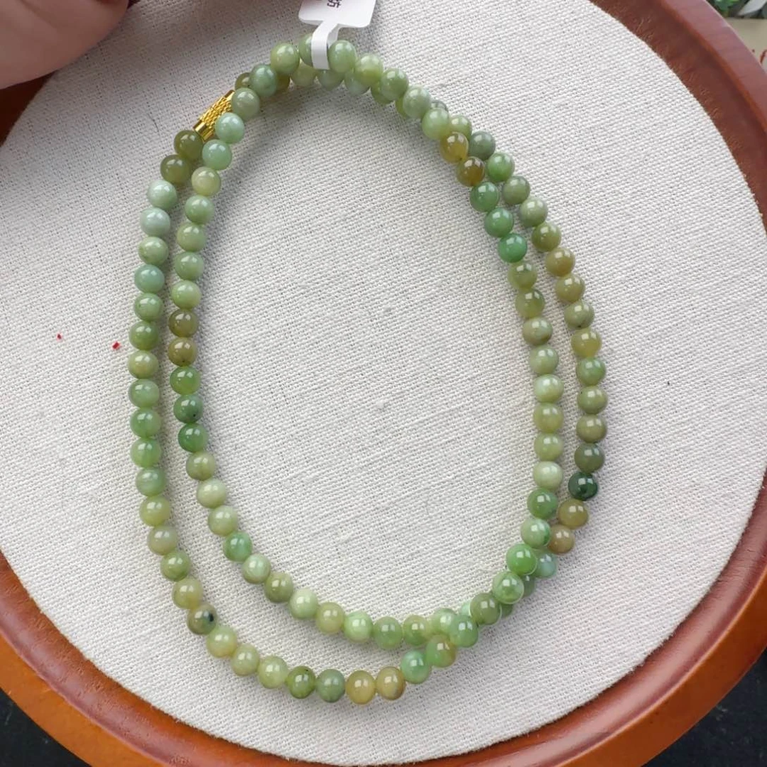 和田玉未镶嵌手链卡6黑羊洞106，7