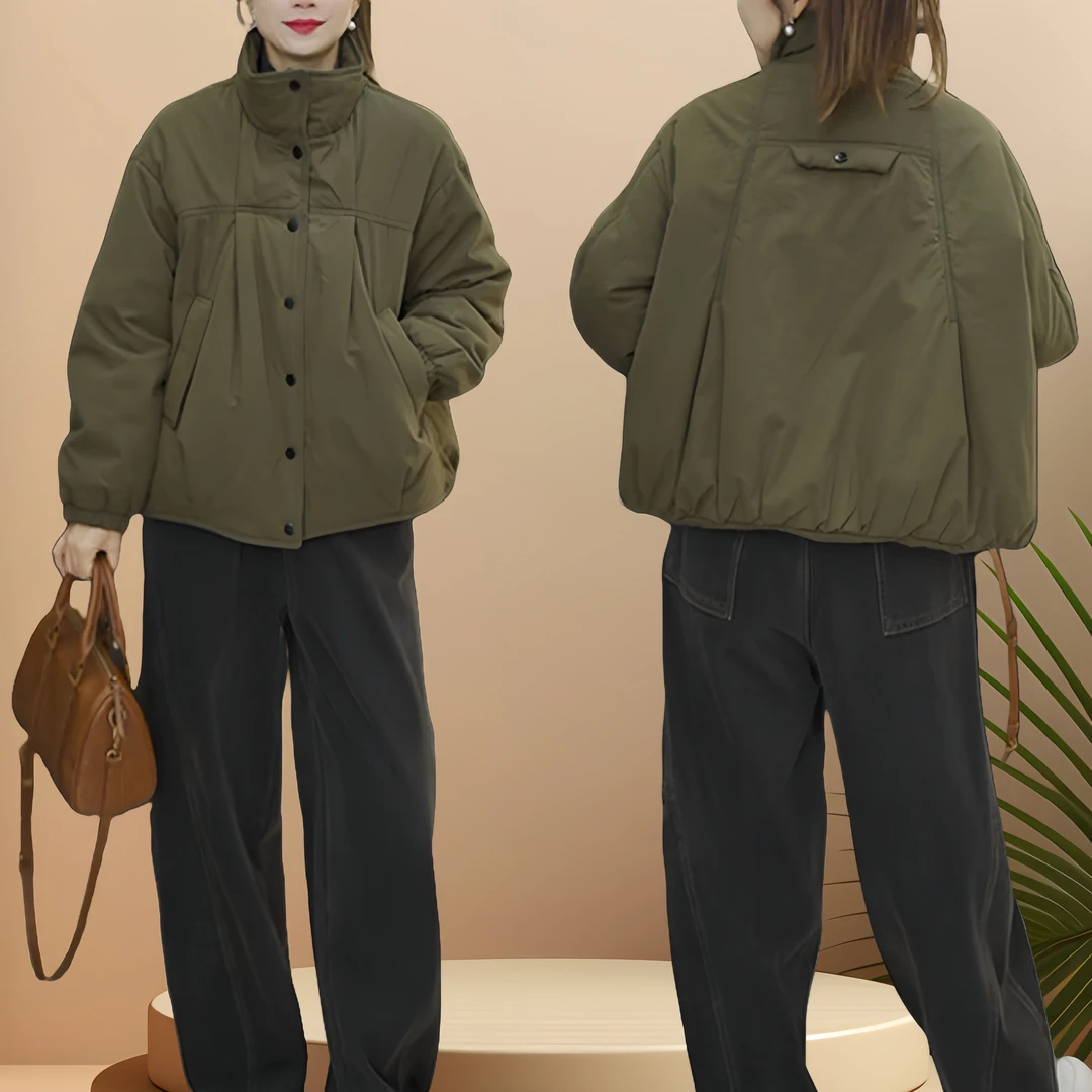 2024年冬季新款韩版时尚宽松显瘦百搭短款棉服加厚保暖棉衣外套女