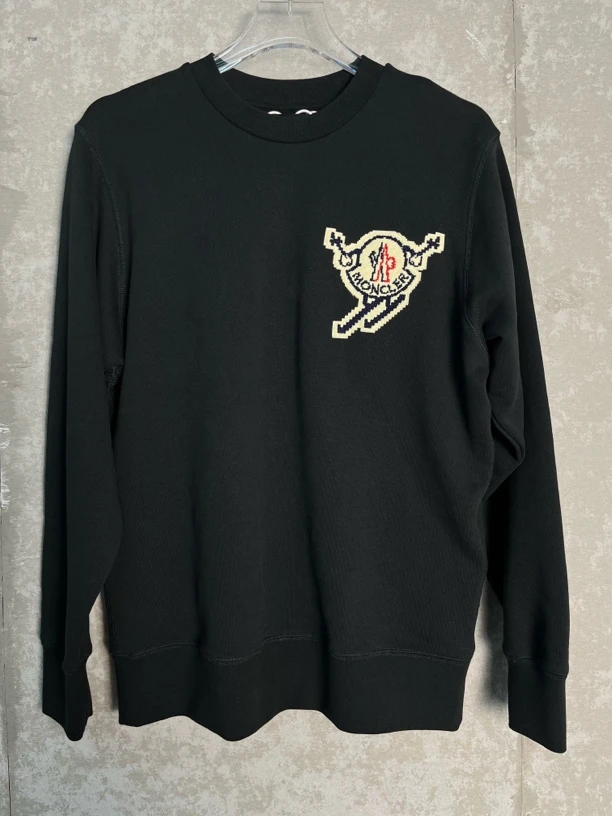 未使用 MONCLER 全新未使用/M*1/Moncler蒙口滑雪logo卫衣/09307