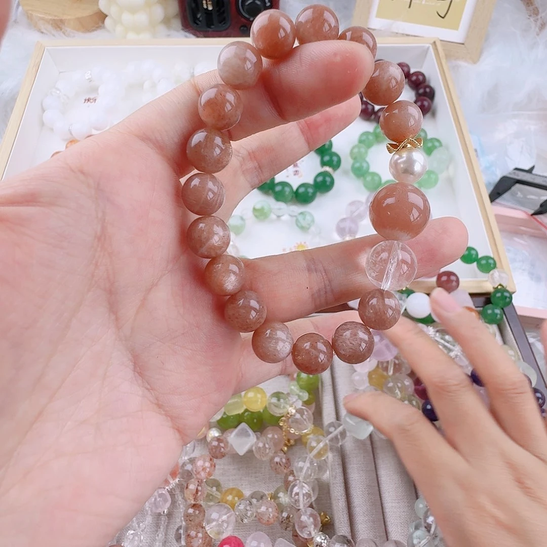 烟晶手链银S925镶嵌