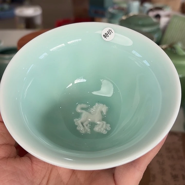 龙泉云间青瓷小米茶器