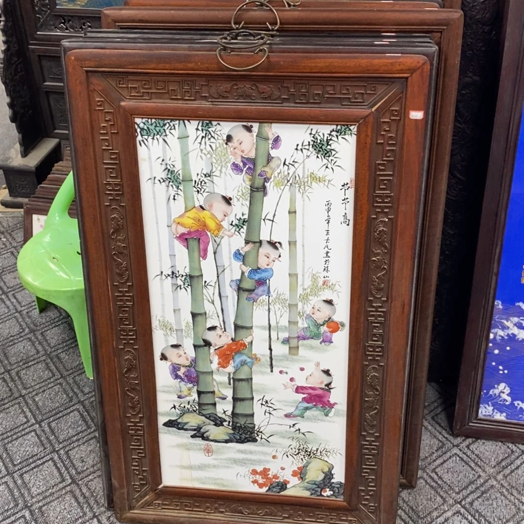 瓷片100*60 景德镇瓷板画柴窑烧制