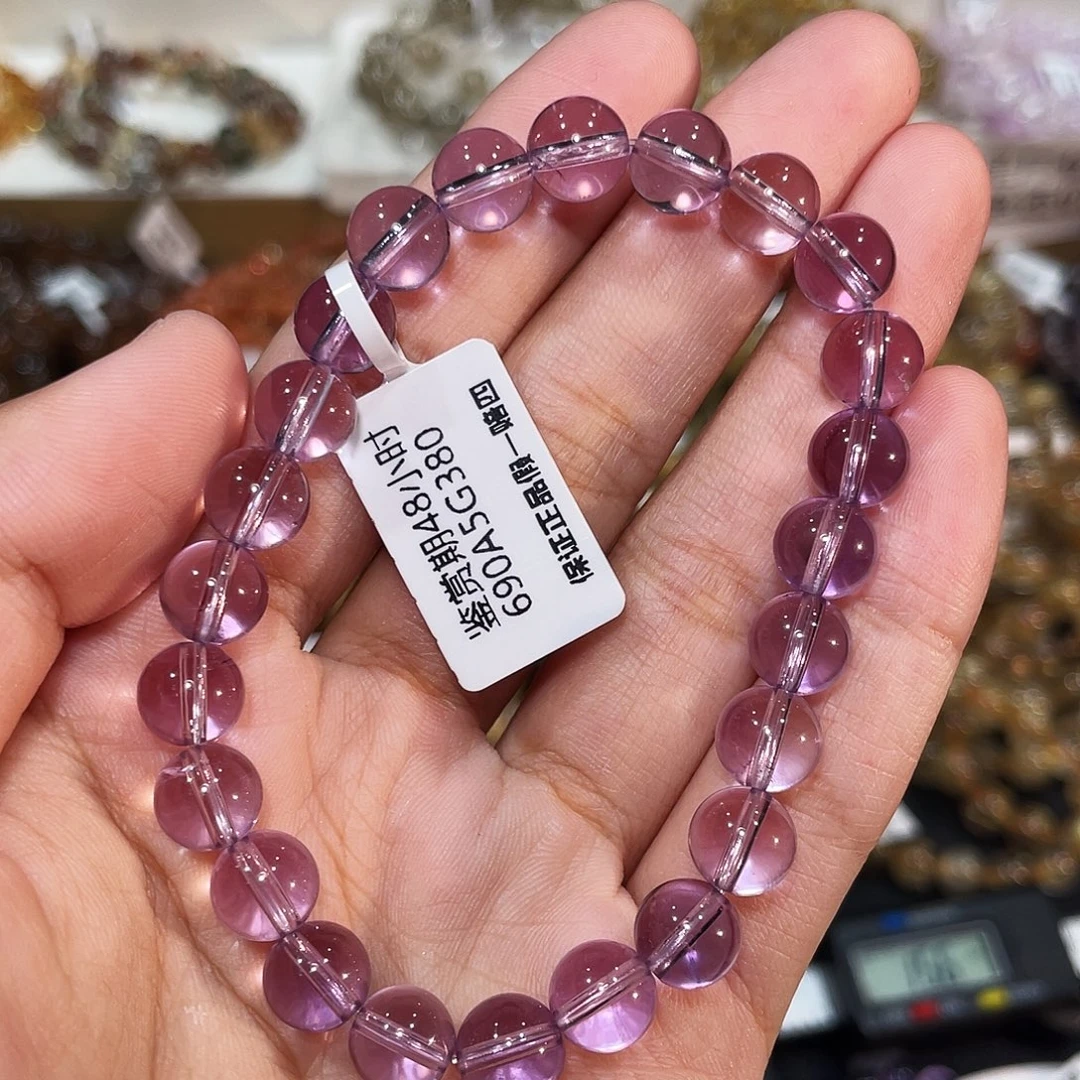手链水晶未镶嵌玻利维亚紫水晶8mm