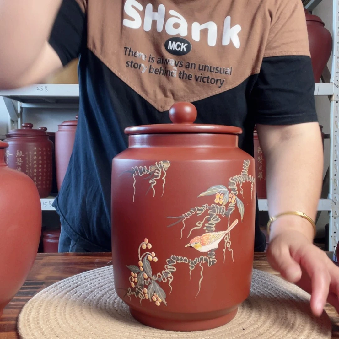 海***品紫砂茶叶罐今天下午