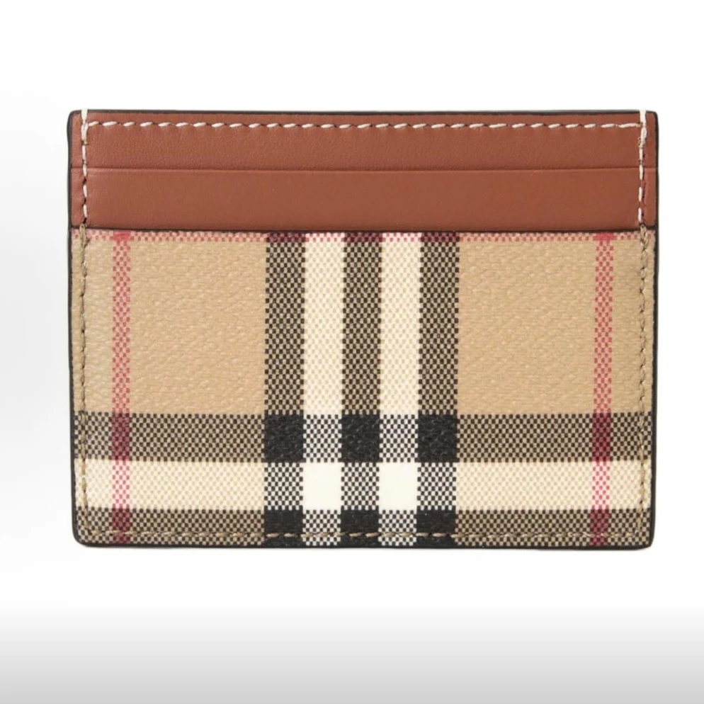 未使用 BURBERRY/博柏利 （艺瑾）Burberry棕色 经典印花Logo 卡包