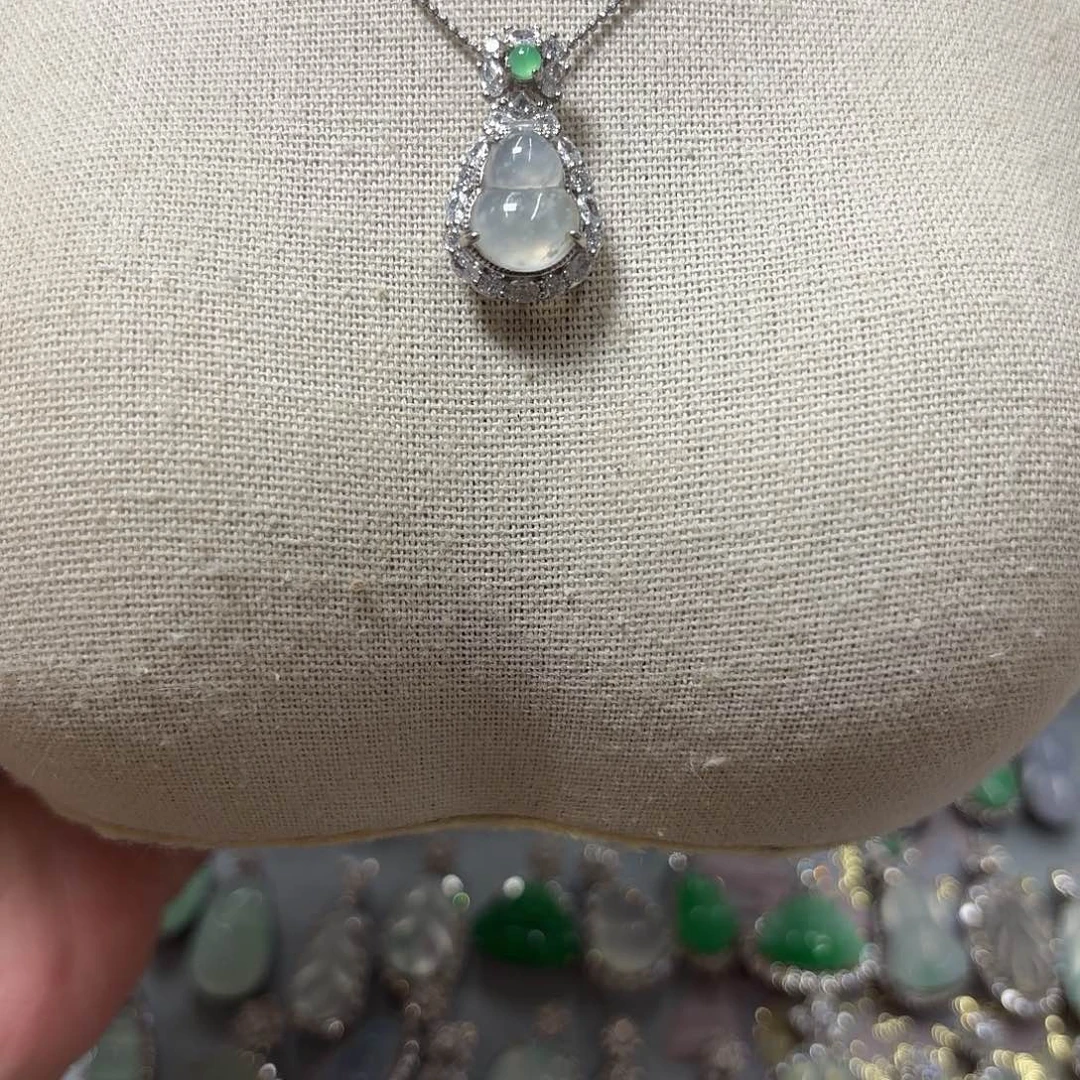 *****翡翠银S925镶嵌吊坠(不含链)