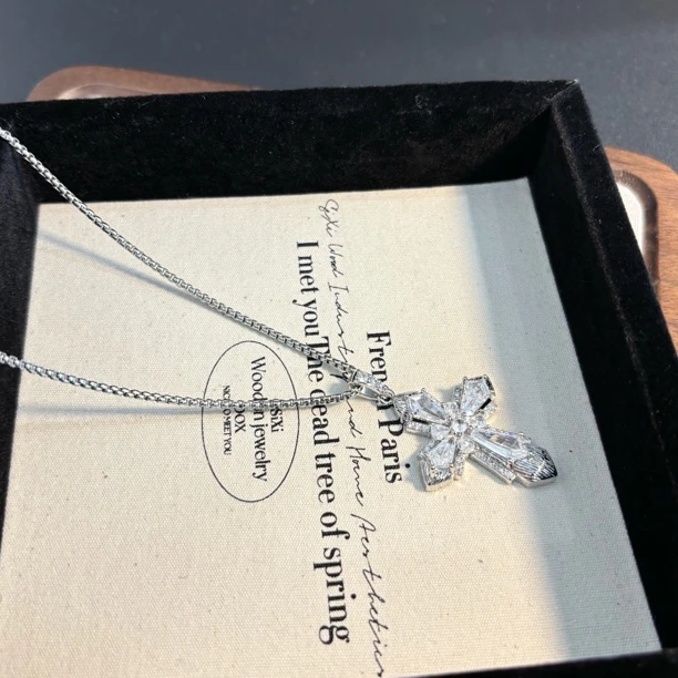 铜合金项链 十字毛衣链XL3819