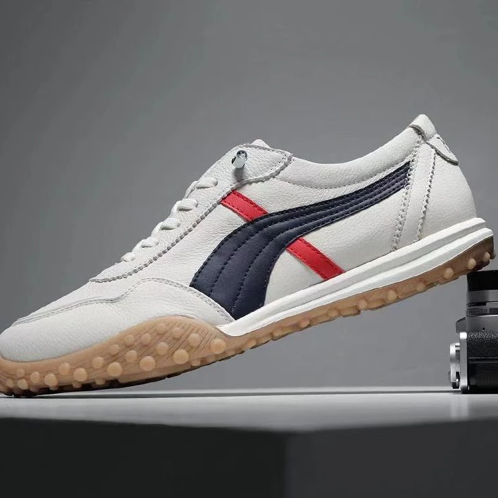 新款软底休闲皮鞋透气小白鞋男女德训鞋5801