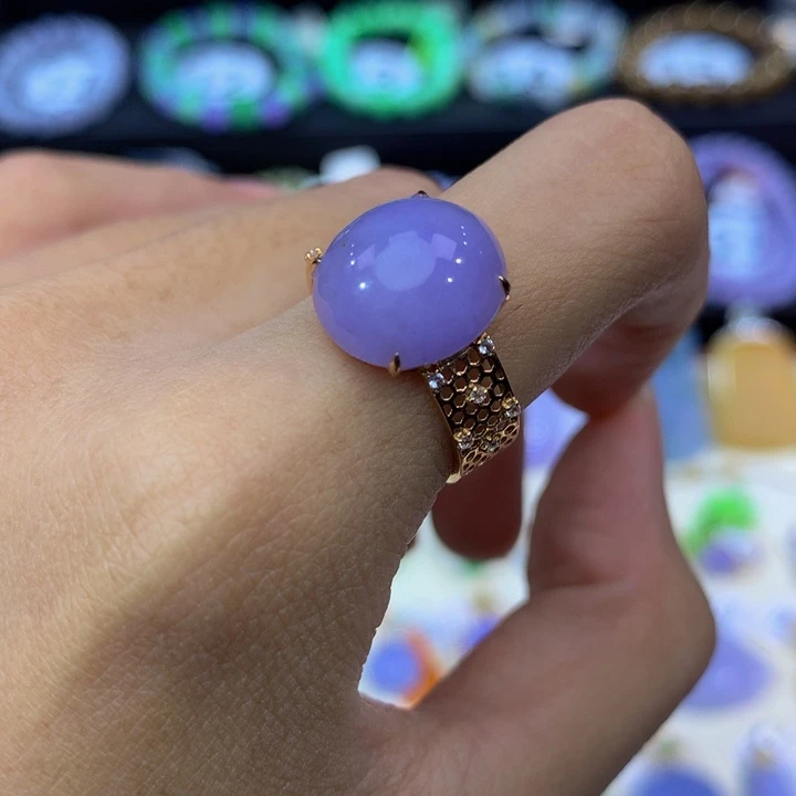 18K金镶嵌手链翡翠翡翠