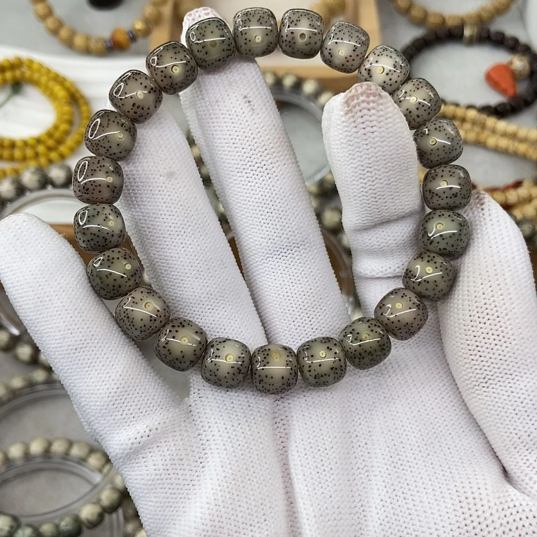 星月菩提手串我***丽10灰冰双白