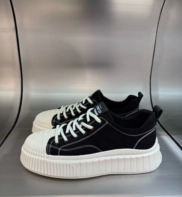 FACEPA费斯帕2025夏季男士透气休闲黑色百搭广州布鞋时尚潮流运动