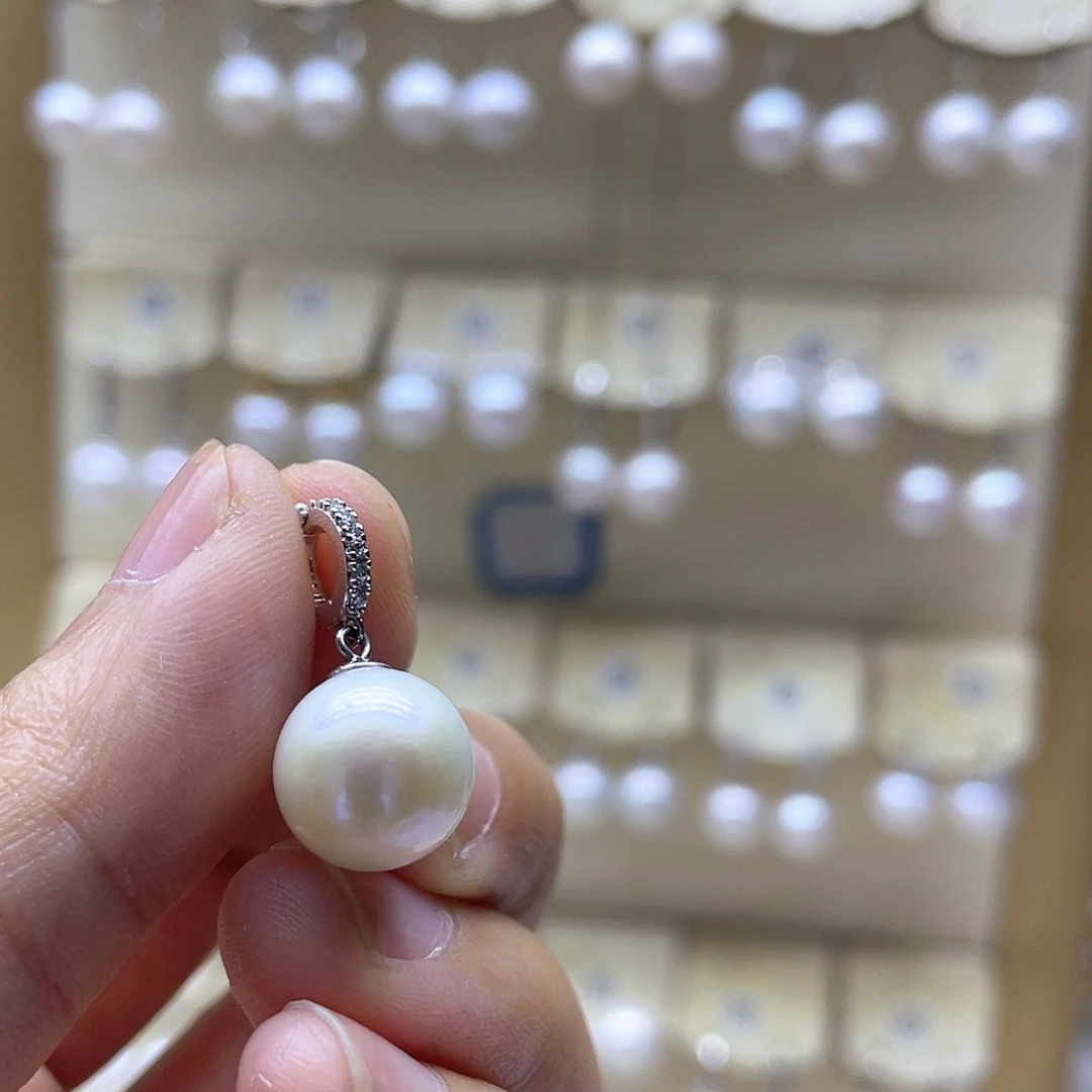 淡水珍珠银S925镶嵌颈饰