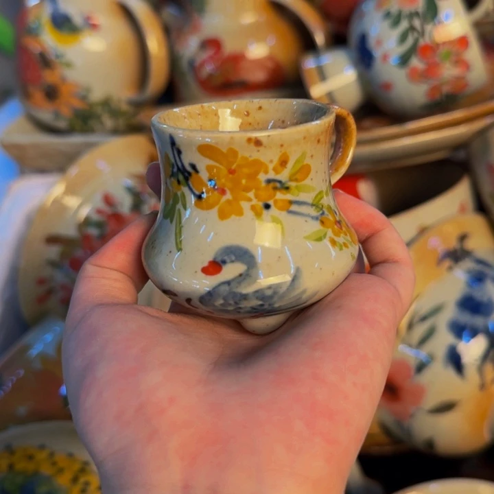 瓷片手工手绘细微不一样