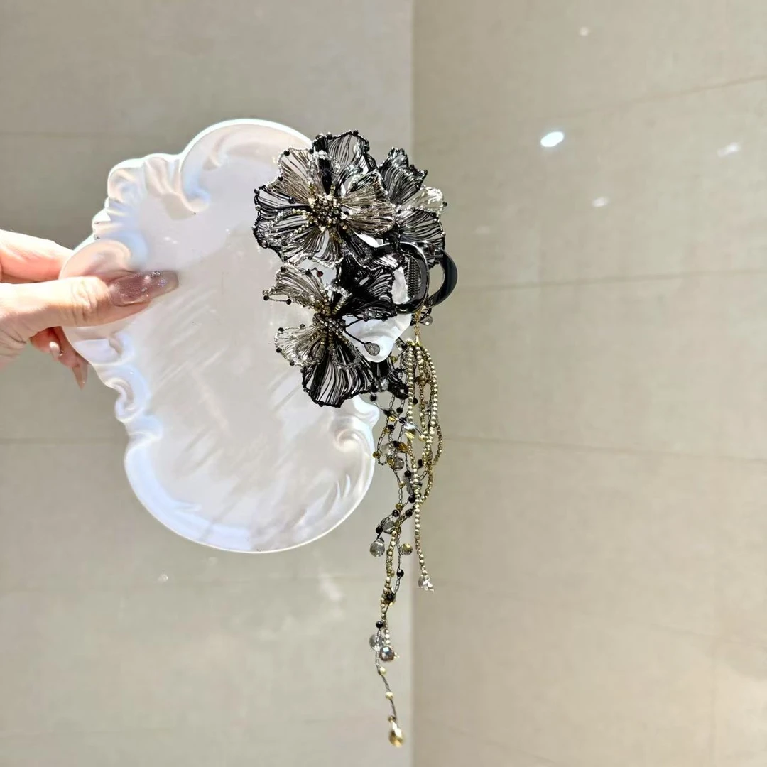 【莫奈海之星】黑秋意浓系列大抓夹小众独特气质高级感日常款