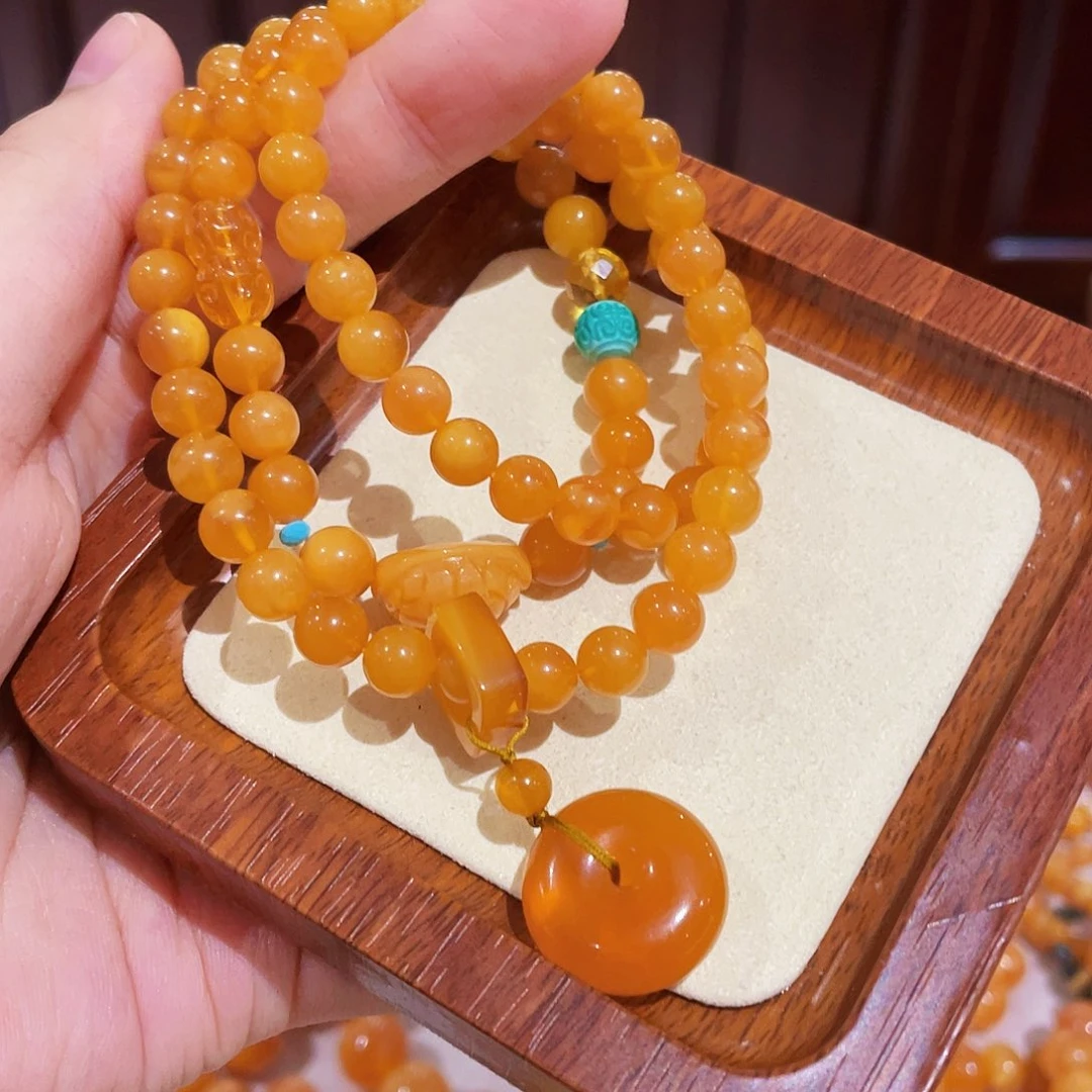 蜜蜡手链未镶嵌手串