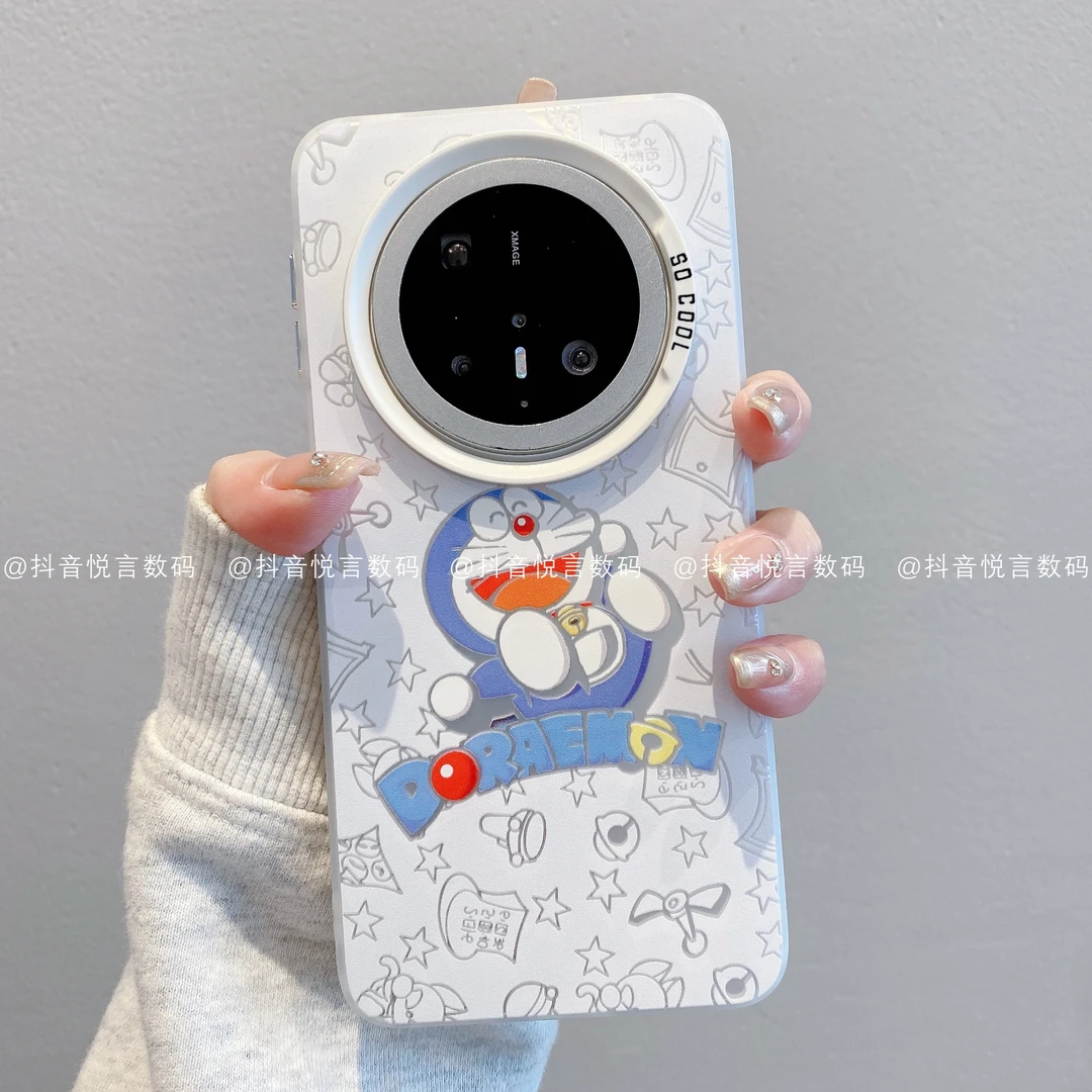 （华为mate）磨砂彩银适用华为mate70pro/60/50/40开心哆啦手机壳潮