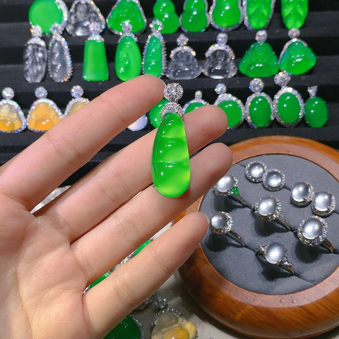 @****玛瑙/玉髓银S925镶嵌颈饰