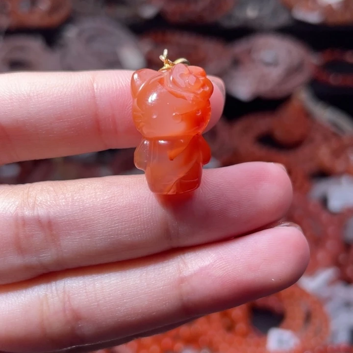 南红玛瑙未镶嵌配饰Kitty005
