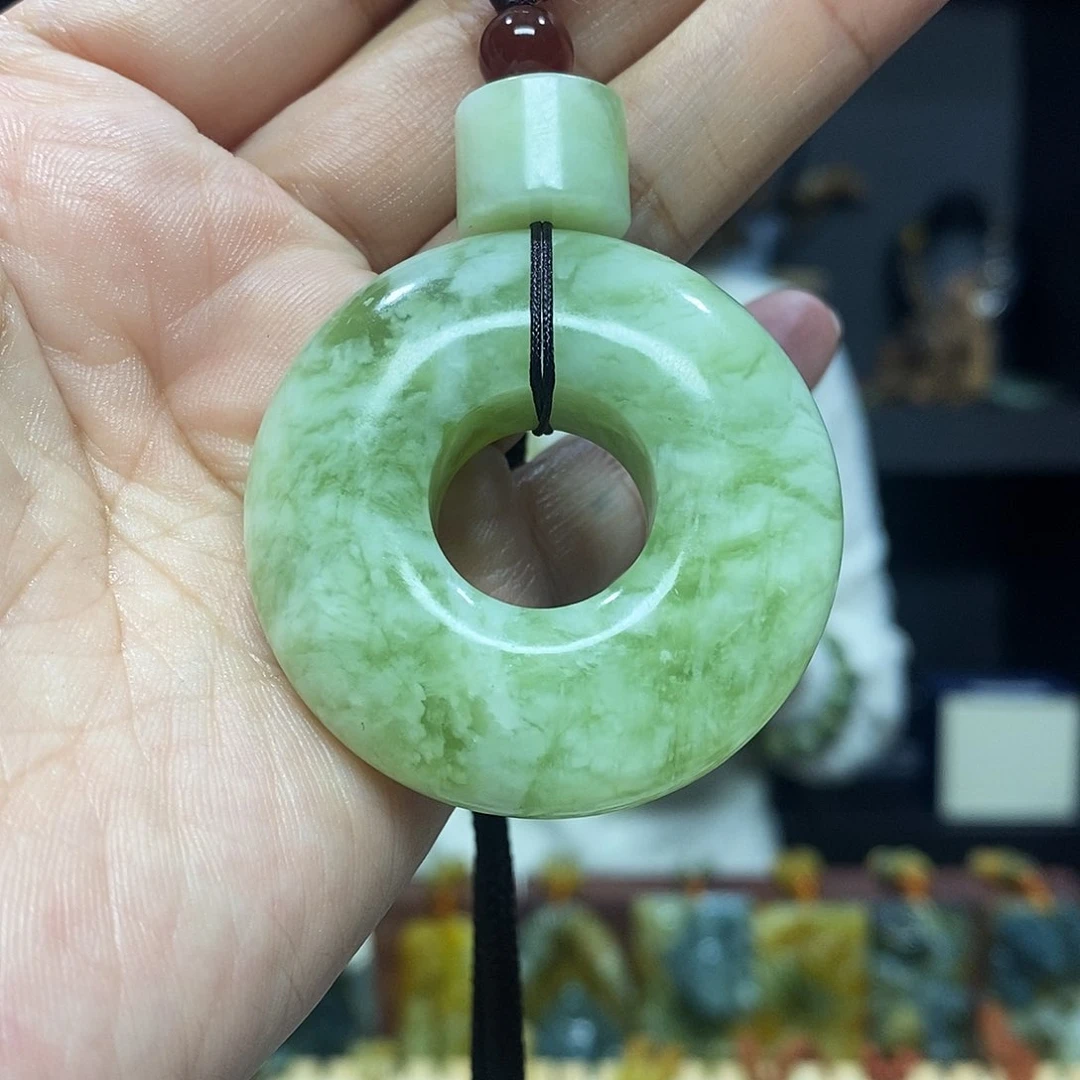 未镶嵌岫玉挂件吊坠手把