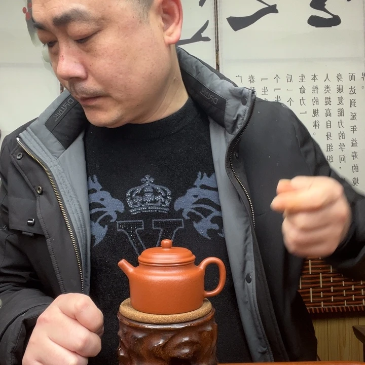 茶壶紫砂原矿朱泥全手工德钟150毫升