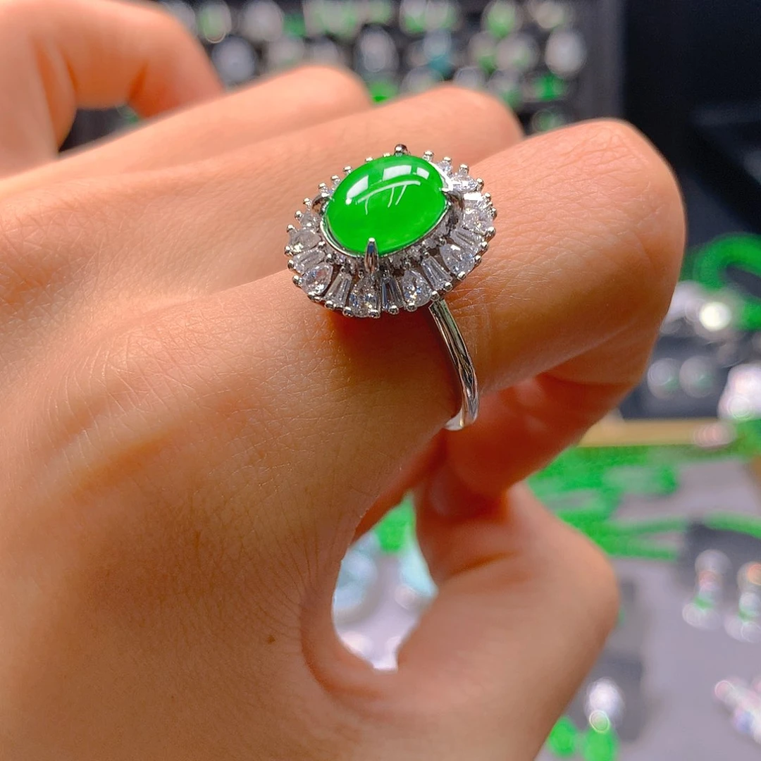 翡翠未镶嵌耳饰天然翡翠