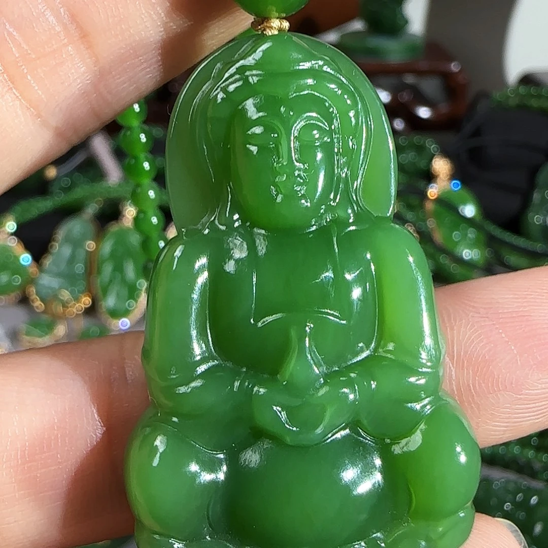 和田玉（碧玉）颈饰未镶嵌