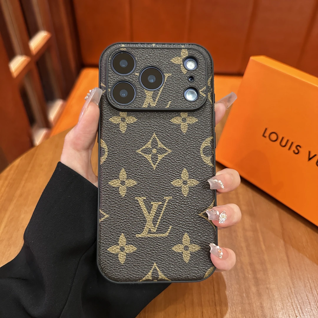 苹果17promax手机壳16pro新款高档皮质15潮牌14老花13奢华适用12