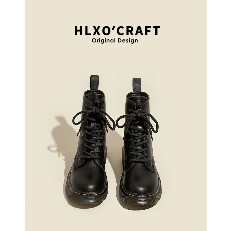 2025秋冬季新款真皮马丁靴女dr8孔短靴加绒英伦风6孔靴子春秋网红