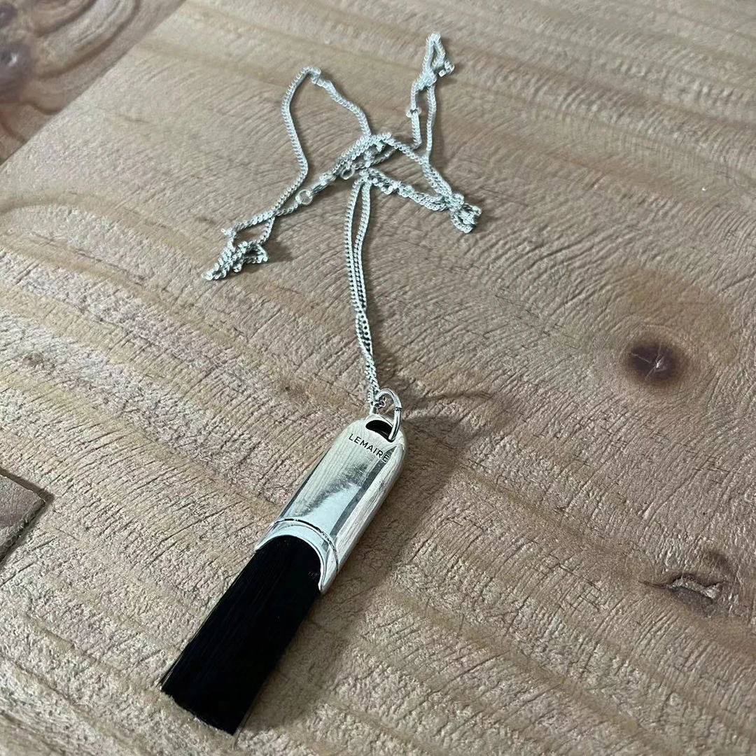 合金树脂项链 2025春季新款刷子黑色项链2EB2101