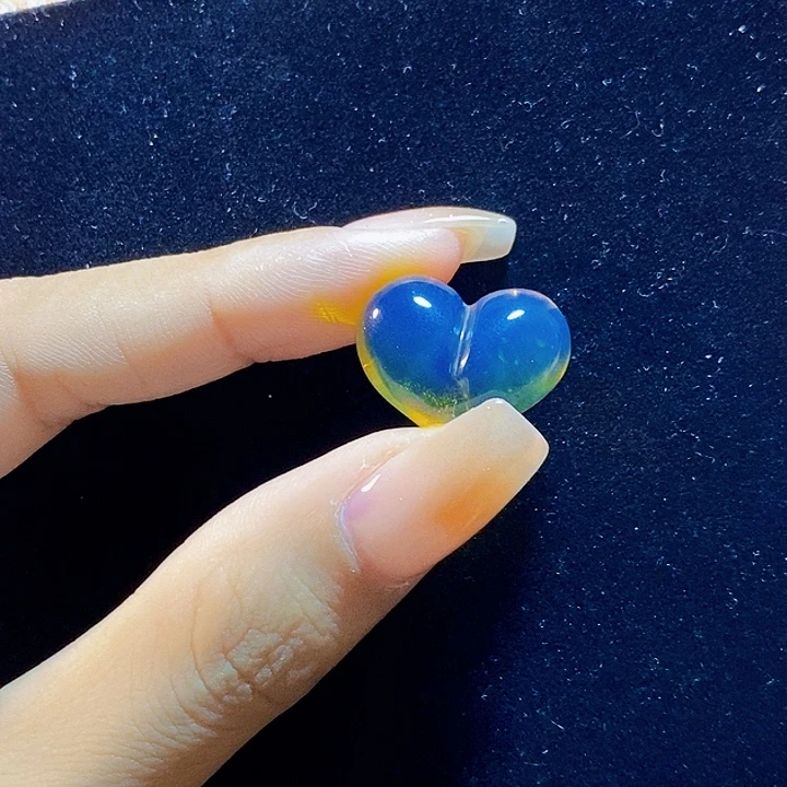 蓝珀未镶嵌珠宝奇石墨西哥蓝珀屁桃