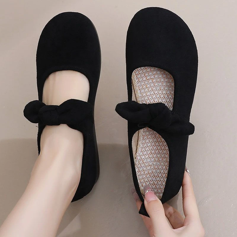 新百伦【爆品清仓】老北京春夏季新款女单鞋蝴蝶结玛丽珍布鞋软底舒