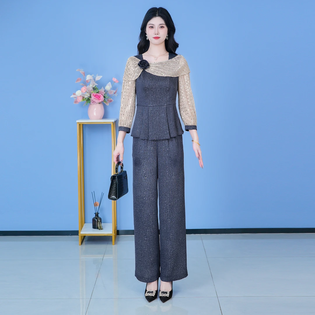 【SJYH397】2025年春季新款套装两件套时尚优雅减龄洋气套装气质