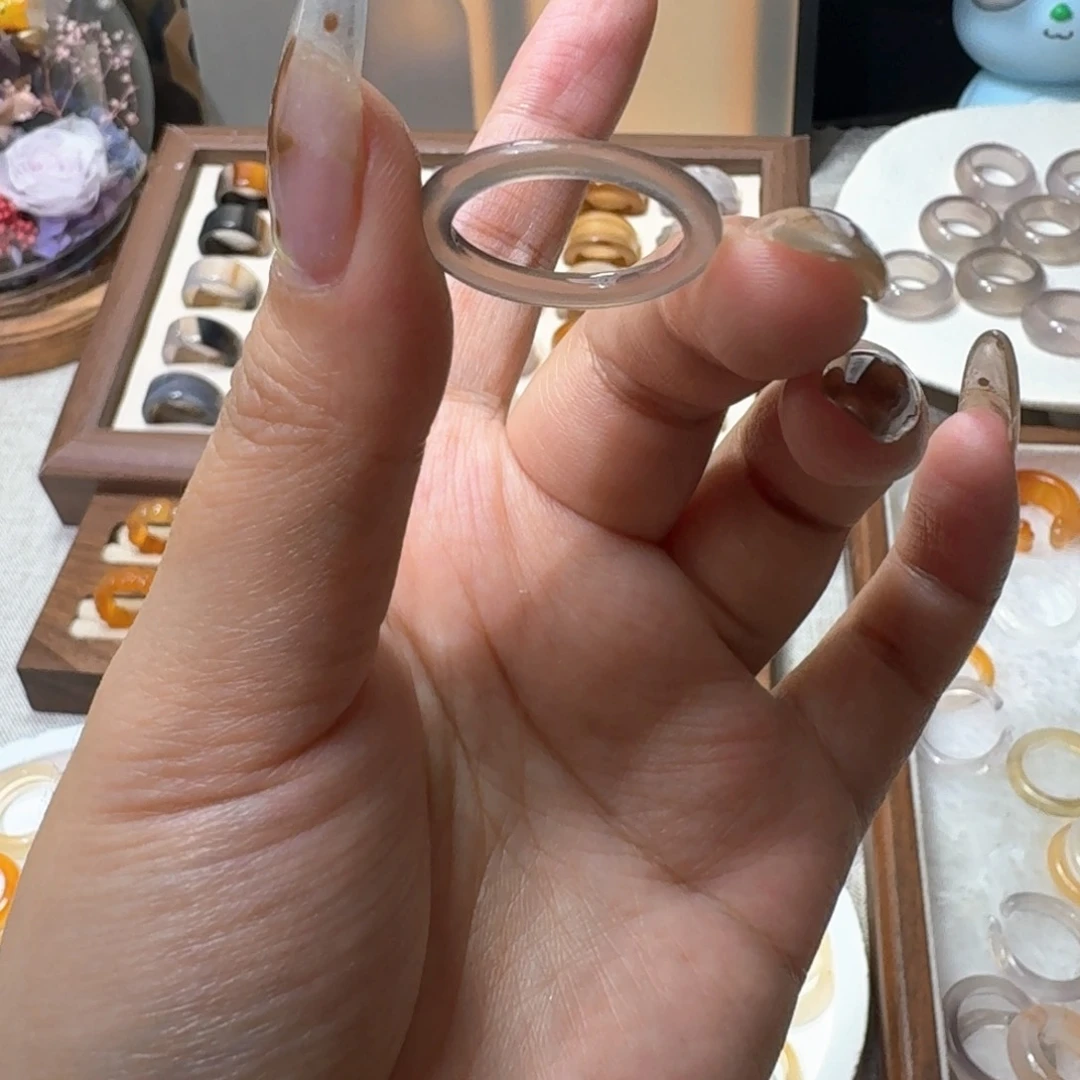 未镶嵌戒指玛瑙/玉髓452港17微瑕