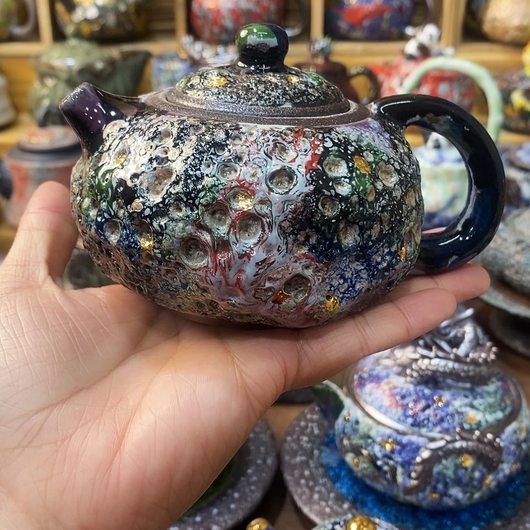 粗陶柴烧志野茶器