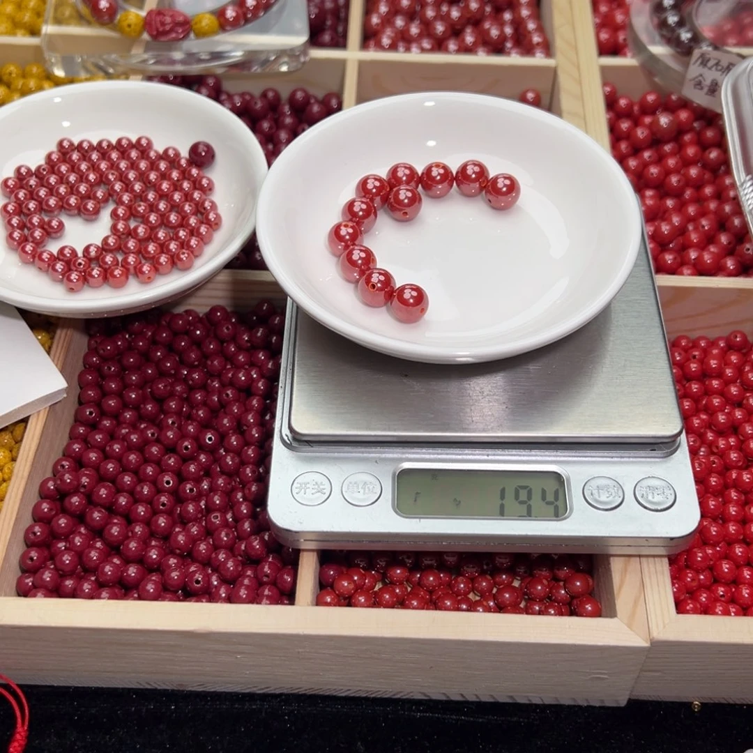 一****天然辰砂卡10帝王砂11颗手机链