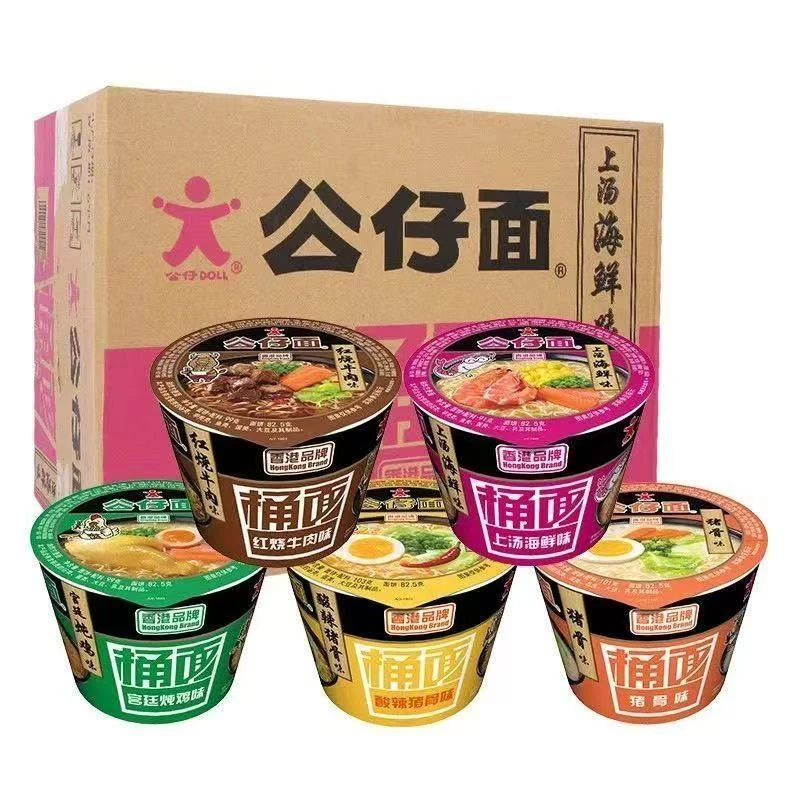 25年10月10到期香港公仔面大碗仔海鲜猪骨面6碗
