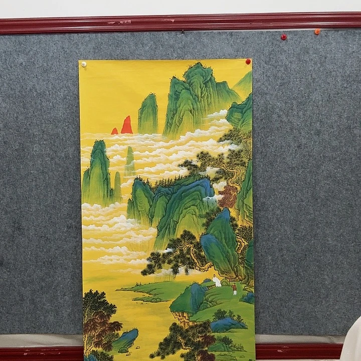 国画手绘国画听松图