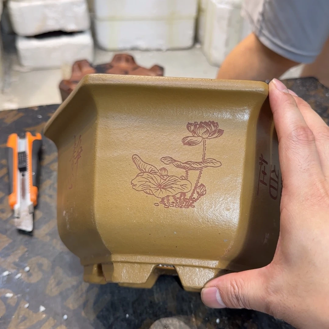 紫砂花盆口径24 口径