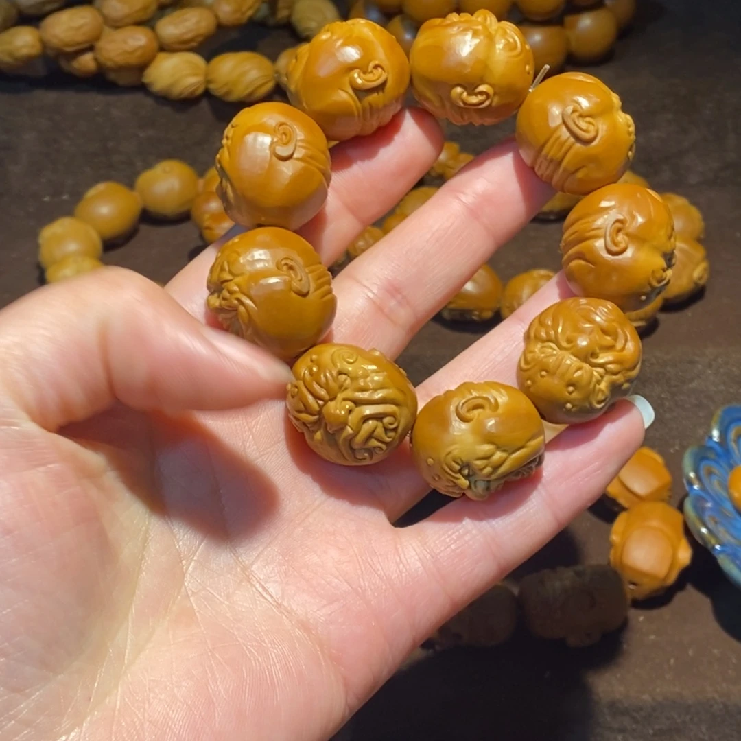 ᠳ***ᠢ手串/手链橄榄核精品橄榄核雕刻恶僧