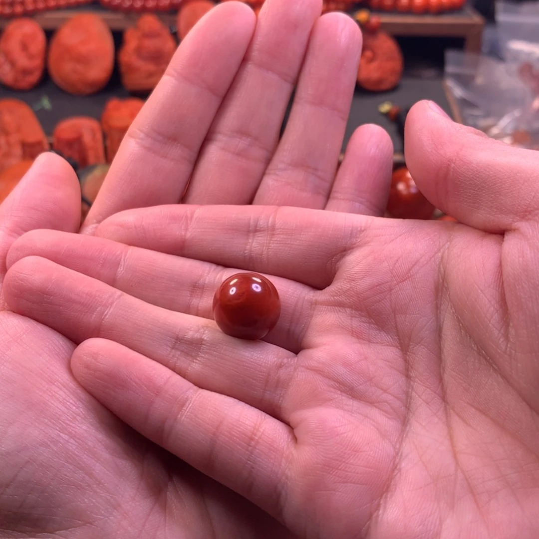 【闪购商品】未镶嵌配饰圆珠单珠南红玛瑙天****6