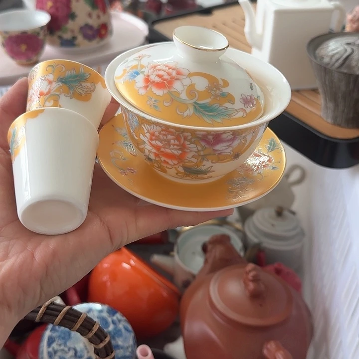 微瑕陶瓷茶具茶杯茶壶