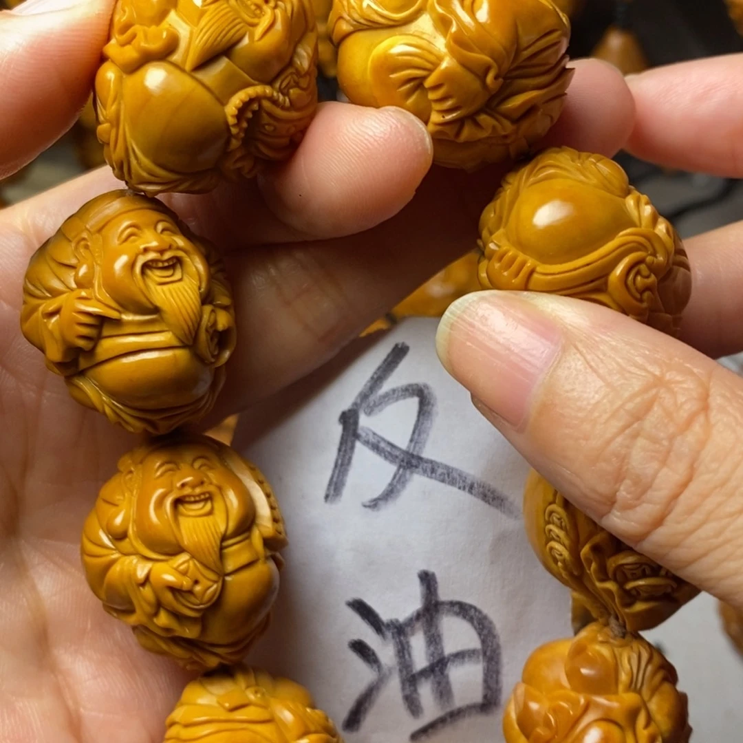 【***】手串/手链橄榄核上色财神精品