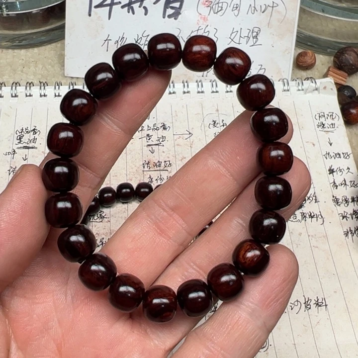 降真香手串/手链海南红降0910老型树头玉化