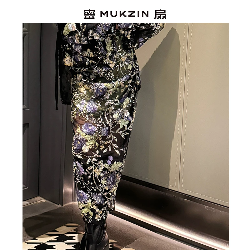 密扇专属「九重紫」系列新中式紫色长裙M252C27111999