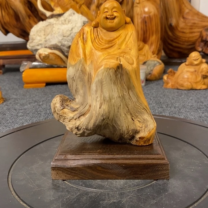 柏木（崖柏）弥勒佛摆件