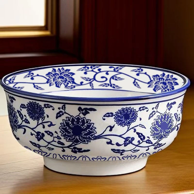 【买一送一】牛肉拉面专用大碗青花瓷加厚烩面炸酱面家用陶瓷拌面
