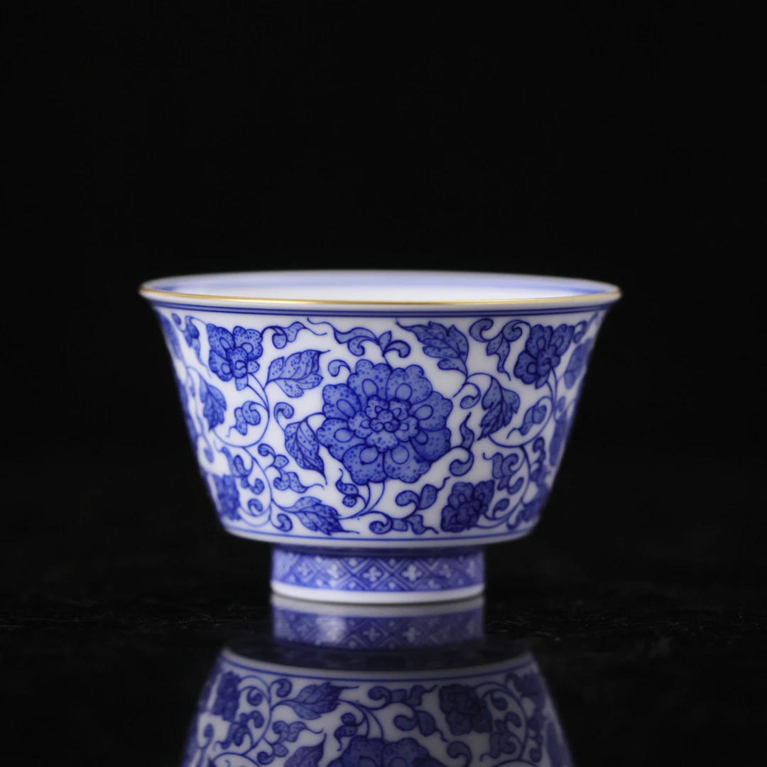 自慢堂--松风杯青花缠枝莲