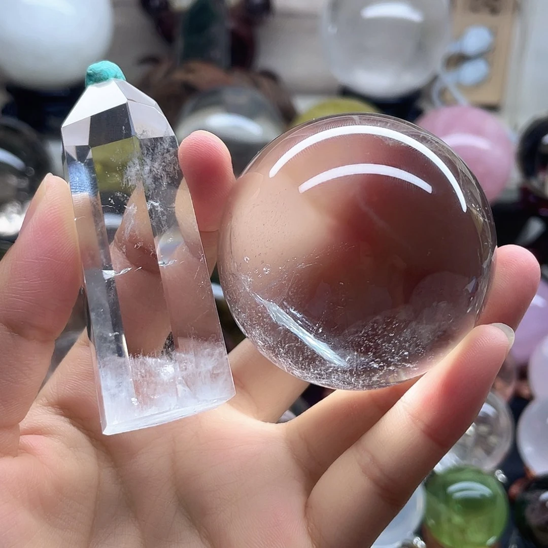 琨***水晶珠宝半成品未镶嵌红针水晶柱➕水晶卡58A500